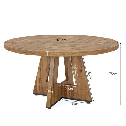 Tribesigns Round Dining Table for 4, 47" - Loft&Timber