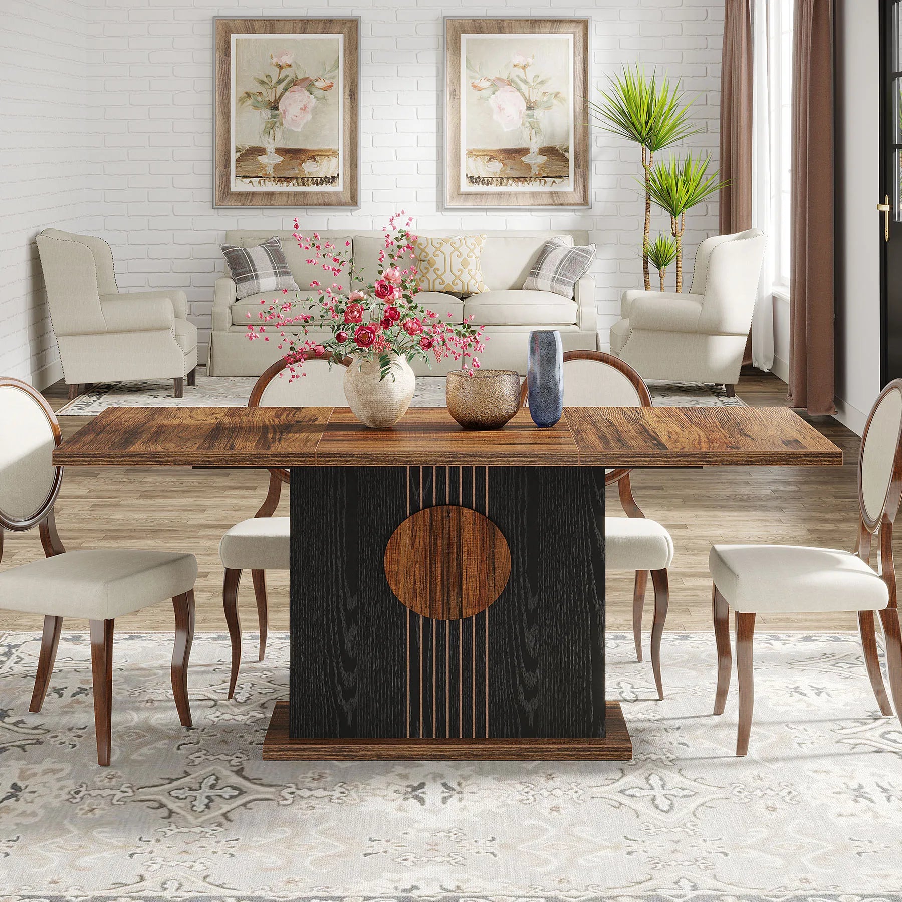 Tribesigns 55" Rectangular Dining Table for 4 to 6 - Loft&Timber
