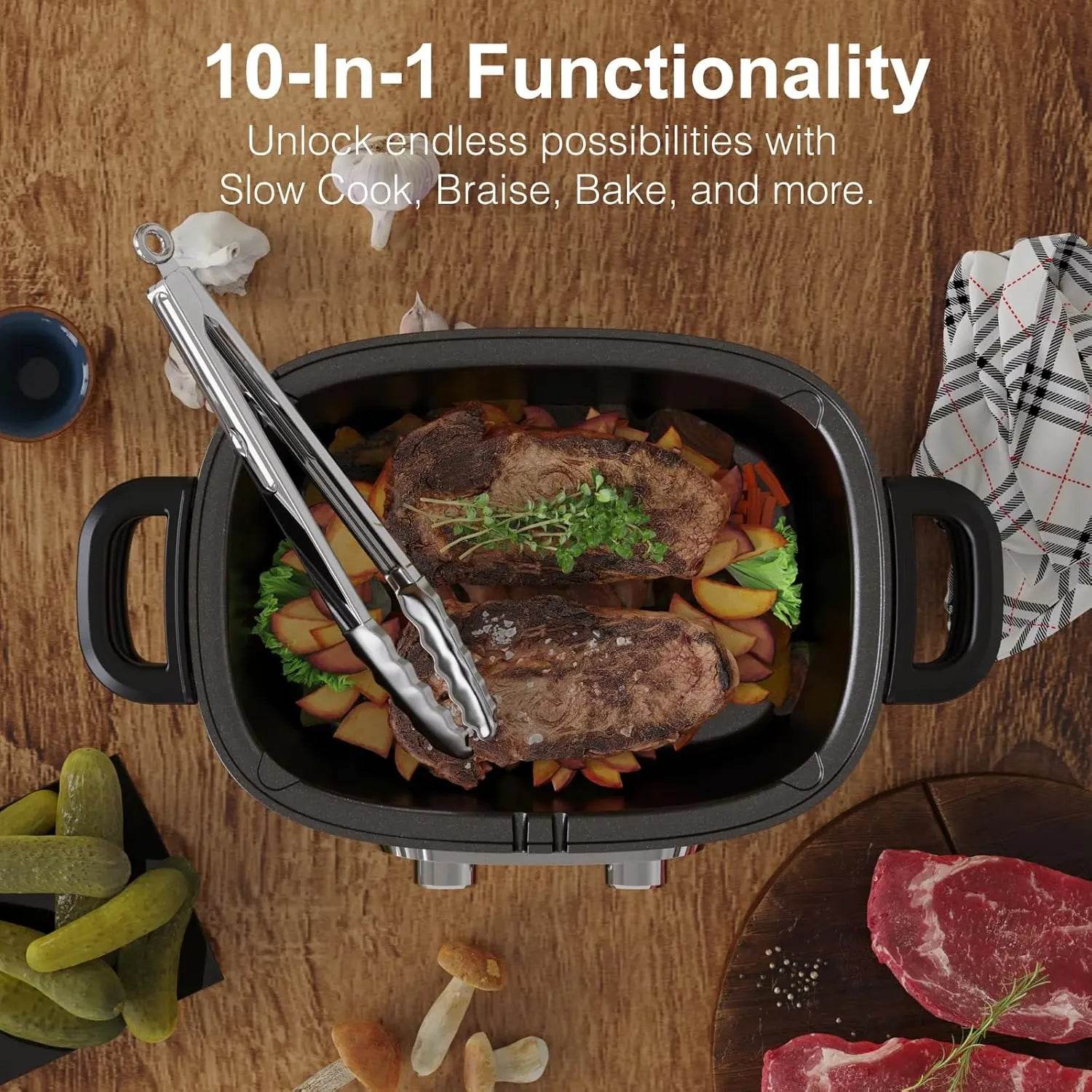 10-in-1 Programmable Slow Cooker with Timer - Loft&Timber