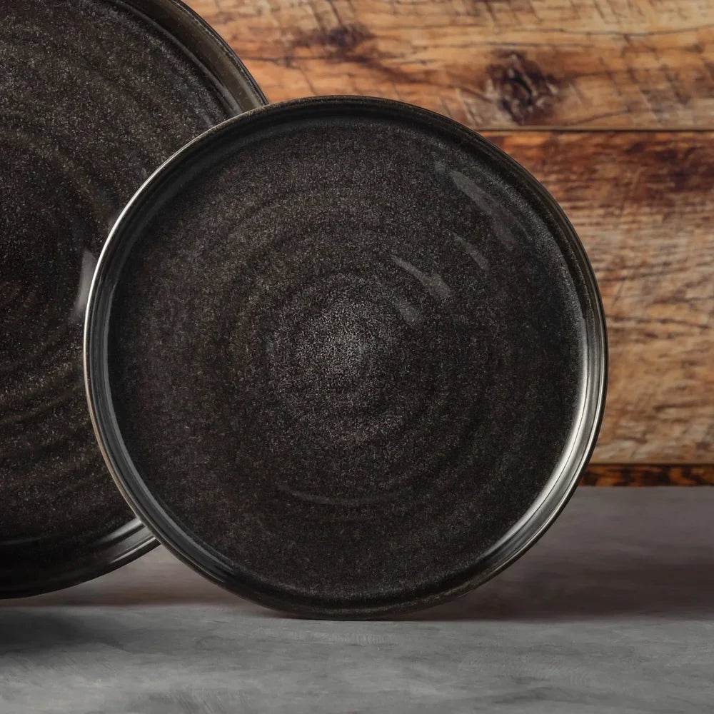 Ceramic Salad Plate Round Rustic Dinnerware - Loft&Timber