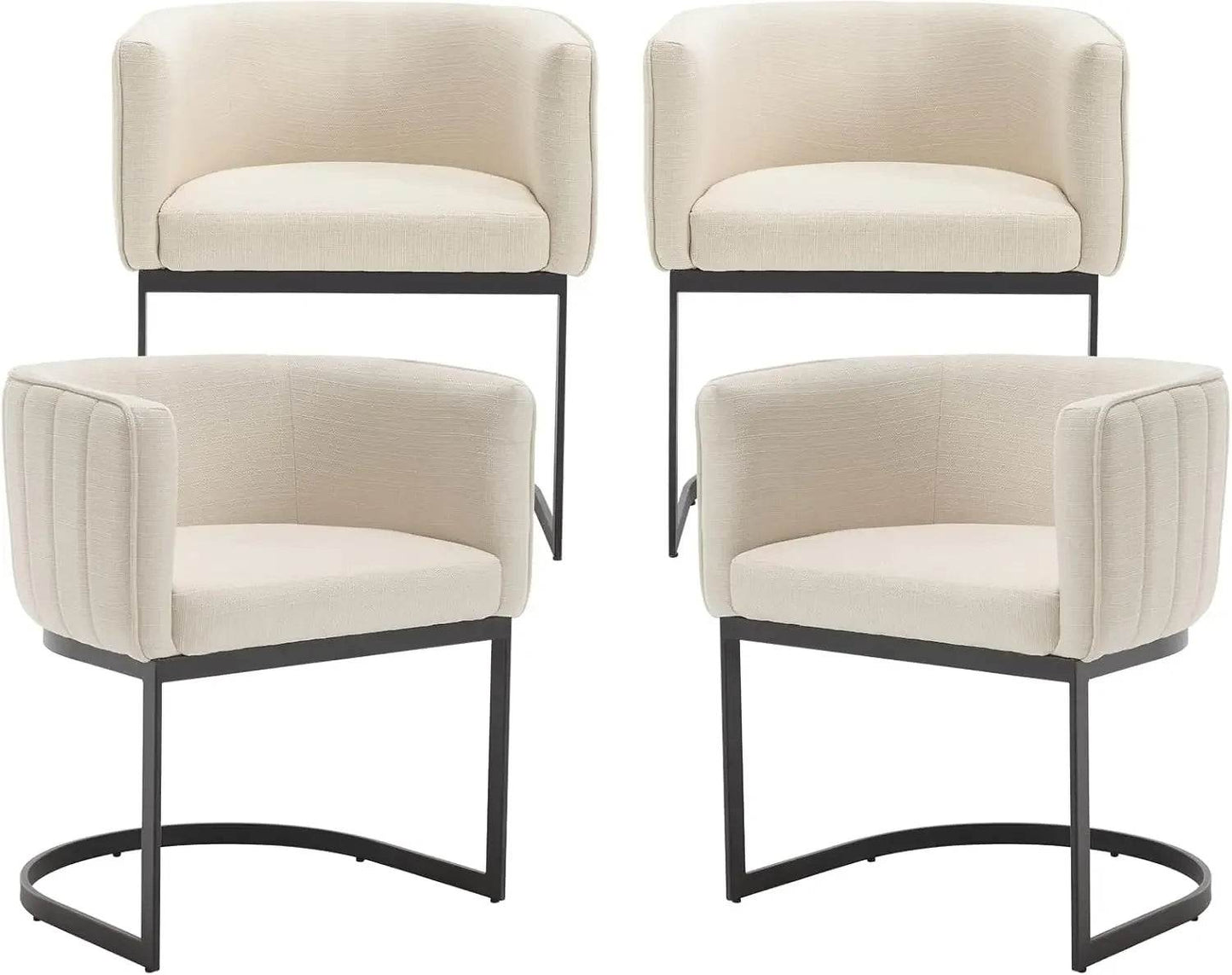 Dining Chairs Set of 4, Velvet with Metal Frame - Loft&Timber