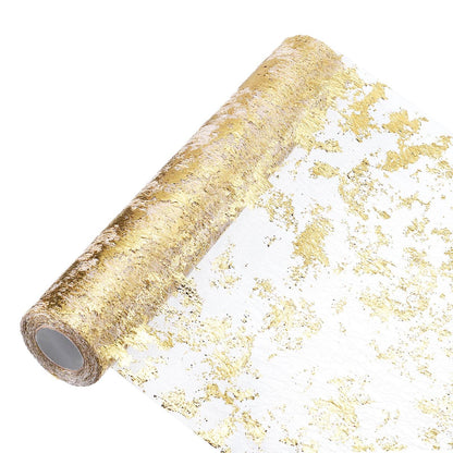 Table Runner 11 x 360 Inch, Metallic Foil Thin Mesh - Loft&Timber