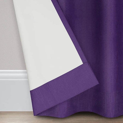 Kendall Modern Blackout Thermal Rod Window Curtain (1 Panel), 42 X 63, Purple - Loft&Timber