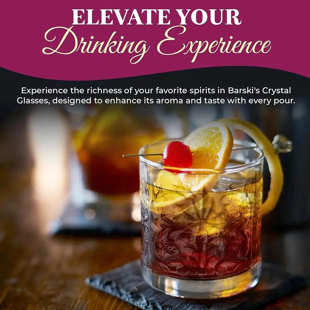 Whiskey Glasses - Double Old Fashioned Rocks Glass - Set Of 4 - Loft&Timber