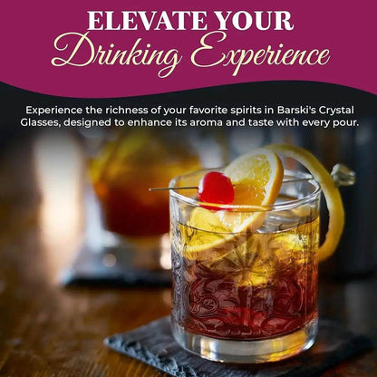 Whiskey Glasses - Double Old Fashioned Rocks Glass - Set Of 4 - Loft&Timber