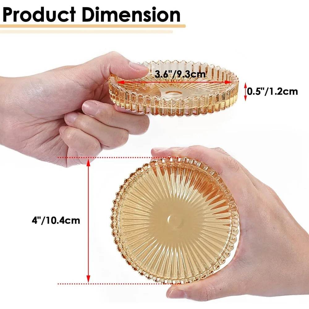 Modern Clear Coaster Set of 5 - Loft&Timber