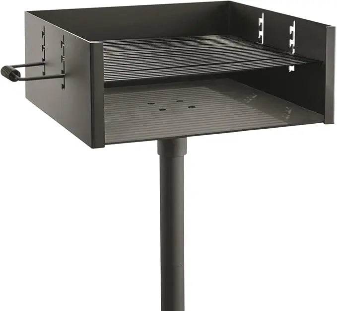 Heavy-Duty Park-Style Charcoal BBQ Grill for Camping, Outdoor Cooking, Backyard, Patio, Camp Grilling Barbecues, 20.5 x 20.5 x - Loft&Timber