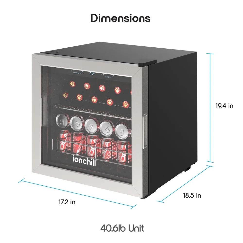 Compact Beverage Refrigerator 48 Can Mini Fridge - Loft&Timber