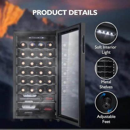 28 Bottle Compressor Wine Cooler Refrigerator