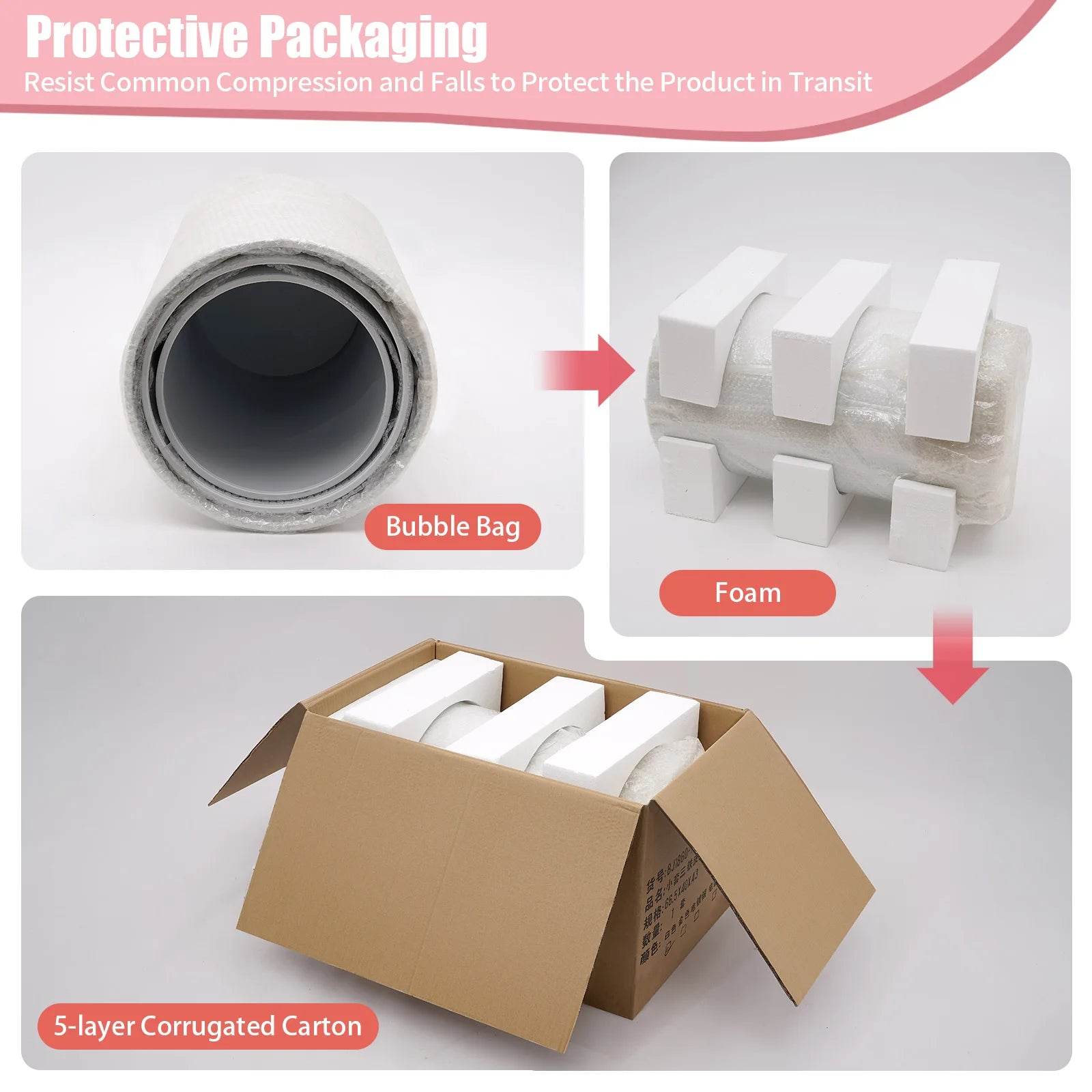 Set of 3 White Flower and Cake Vases - Loft&Timber