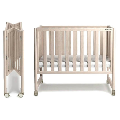 6-in-1 Mini Crib with Removable Wheels & Mattress - Loft&Timber