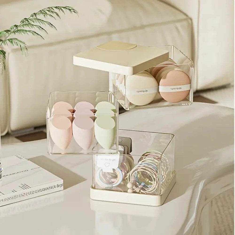 360° Rotating Makeup Organizer, Dustproof Storage - Loft&Timber