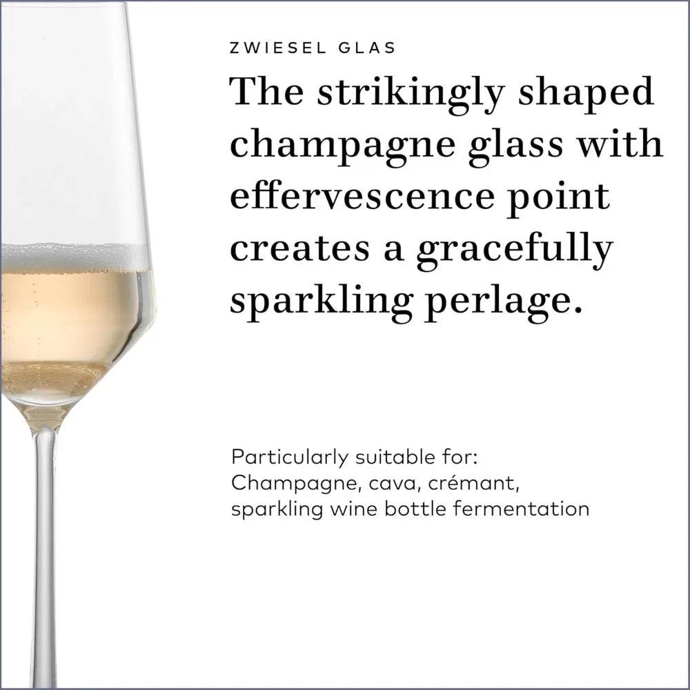 ZWIESEL GLAS Pure Collection Champagne Glasses Set - 6 Pack - Loft&Timber