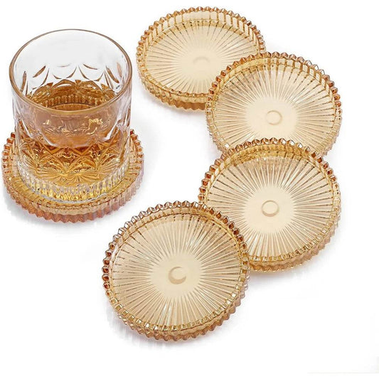 Modern Clear Coaster Set of 5 - Loft&Timber