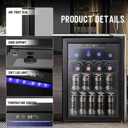 2.6cu.ft Wine Cooler/Cabinet Beverage Refrigerator
