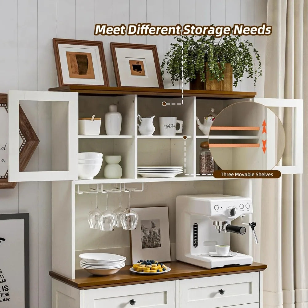 72" Kitchen Pantry Storage Cabinet with Tilt Out Trash Bin - Loft&Timber