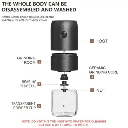 Portable Electric Coffee Grinder 1800mAh - Loft&Timber