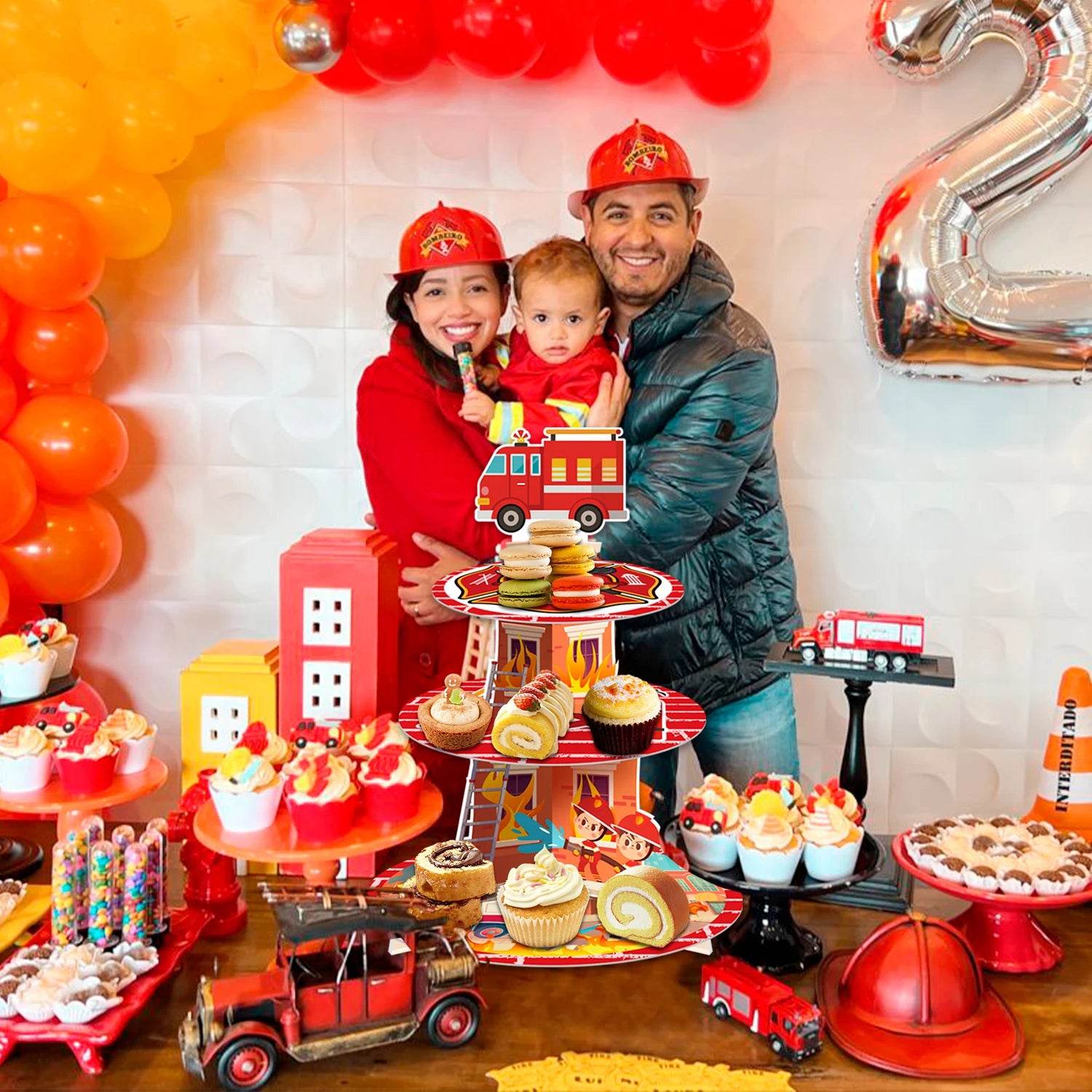 Firefighter Party Decoration Cupcake Stand - Loft&Timber