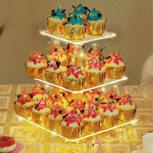 3/4 Tier Acrylic Cupcake Display Stand - Loft&Timber