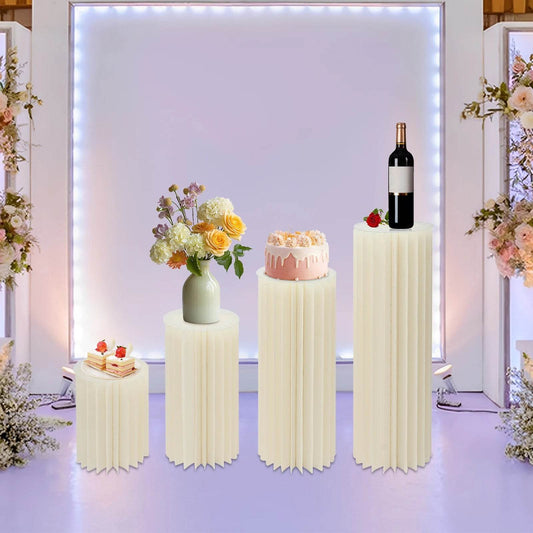 4Pcs Foldable Cardboard Flower or cake Stand (40+60+80+100cm) - Loft&Timber