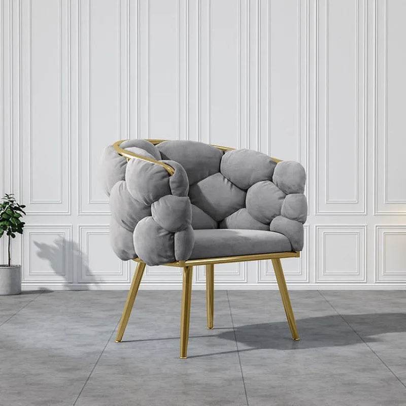 Formwell Leisure Single Sofa Chair Velvet with Gold Legs - Loft&Timber