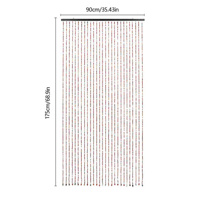 27 PCs Door Beaded Curtain, Bamboo Wooden Beaded - Loft&Timber