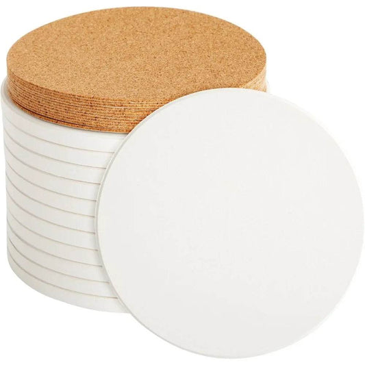 12 Round Unglazed Ceramic Tiles - Loft&Timber