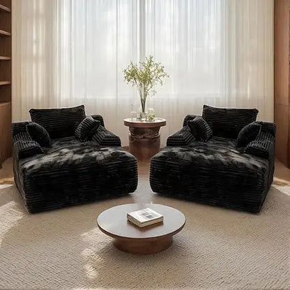 67" Oversized Chaise Lounge Reading Chair - Loft&Timber