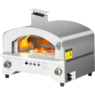 Gas Pizza Oven, Portable Propane Oven with 13 inch Stone
