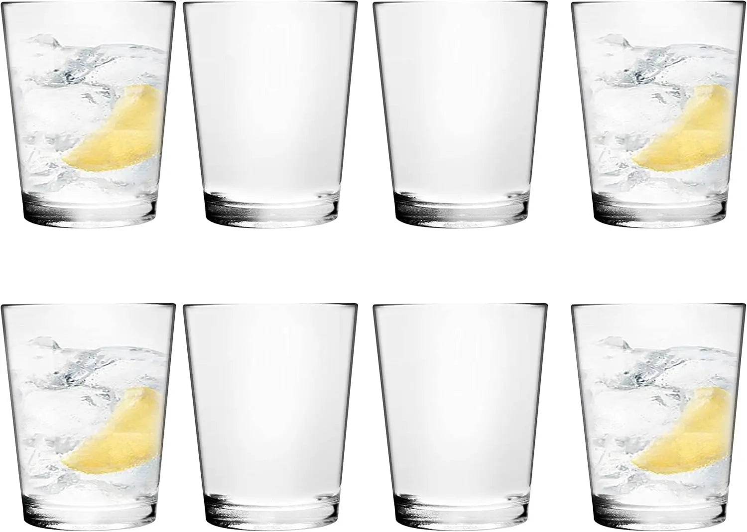16 oz Bistro Clear Plastic Tumblers, Set of 8 - Loft&Timber