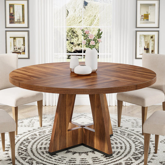 Tribesigns Round Dining Table for 4, 47" - Loft&Timber