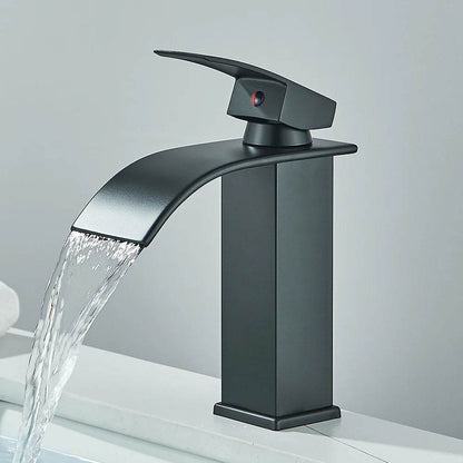 Quyanre Matte Black Waterfall Basin Faucet - Loft&Timber