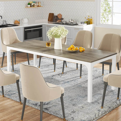 Tribesigns Dining Table for 6-8 People, 200cm - Loft&Timber