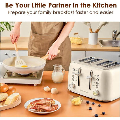 4 Slice Toaster Stainless Steel Extra Wide Slots - Loft&Timber