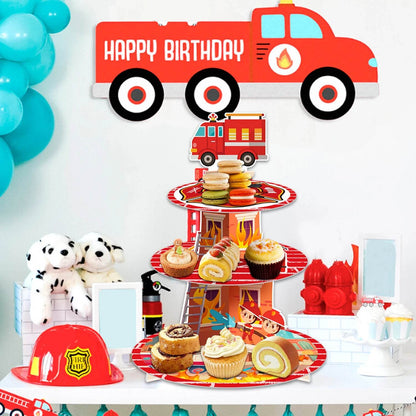 Firefighter Party Decoration Cupcake Stand - Loft&Timber