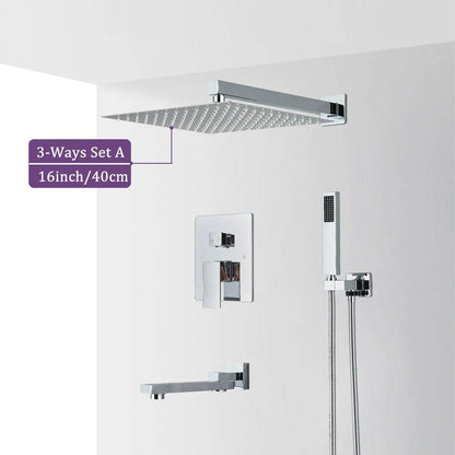 Chrome Bathroom Shower Faucet Set - Loft&Timber