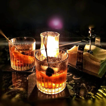 Whiskey Glasses Set of 4,Lead-Free Crystal Old Fashioned Glass,300ml - Loft&Timber