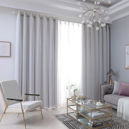 Hollow Out Star Curtain, 1 Panel 40"*84"