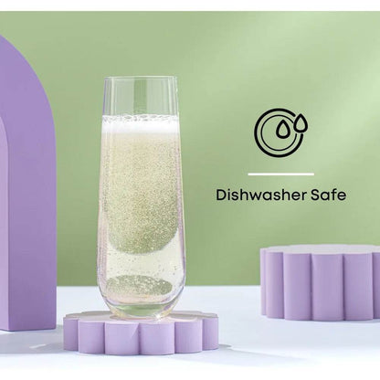 Milo Stemless Champagne Flutes Set of 8 Crystal Glasses. 9.5oz - Loft&Timber