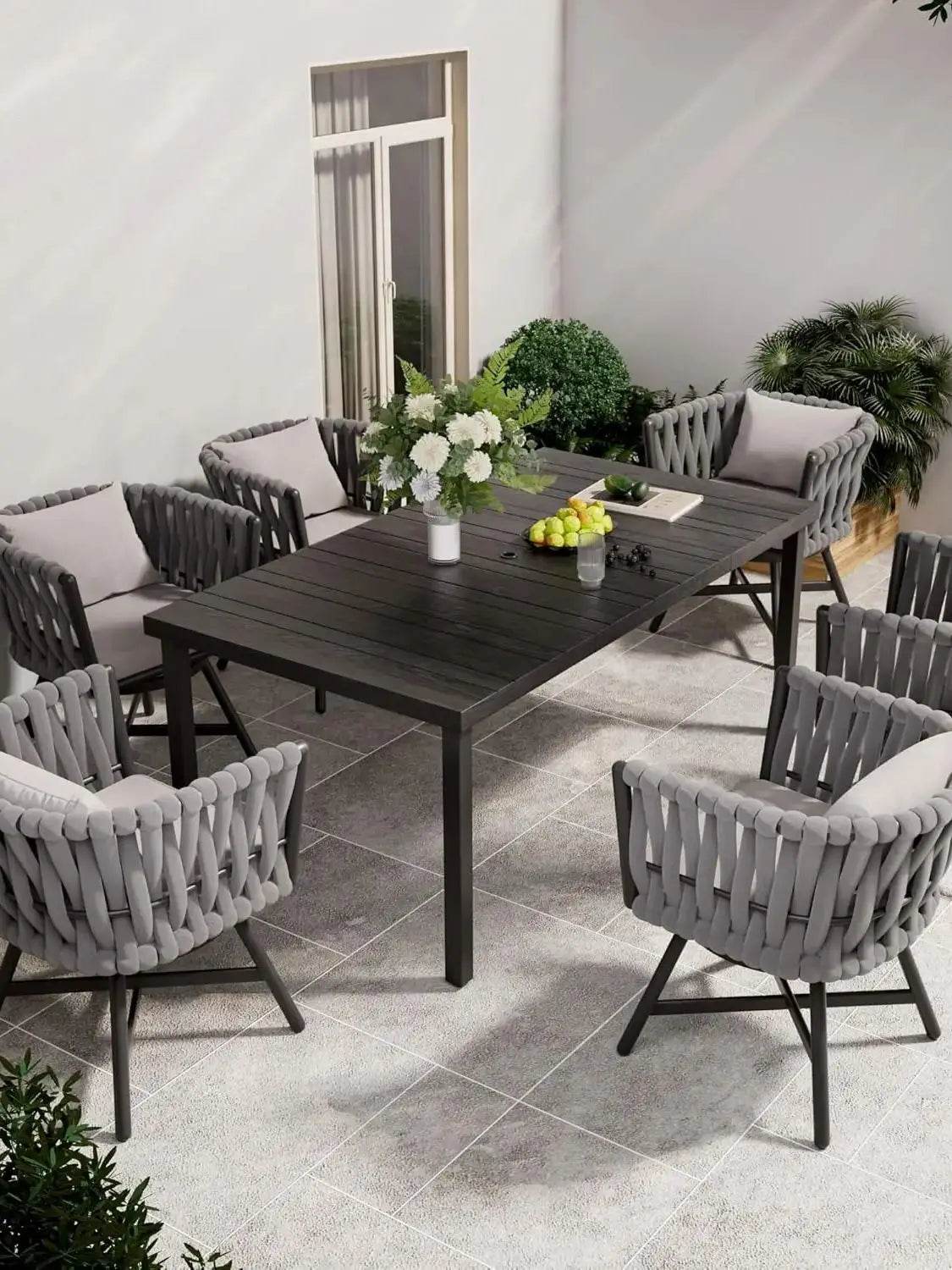 7-Piece Outdoor Dining Set; Patio Furniture - Loft&Timber