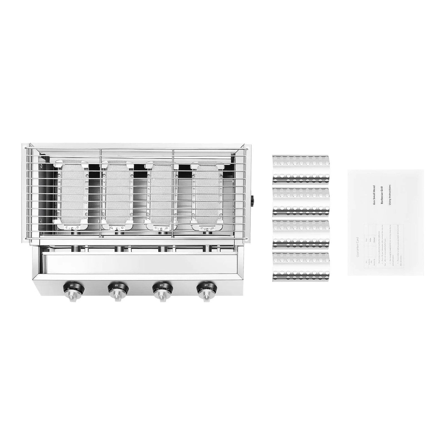 Professional 4-Burner Stainless Steel Portable Tabletop Propane/LPG Gas Grill - Loft&Timber