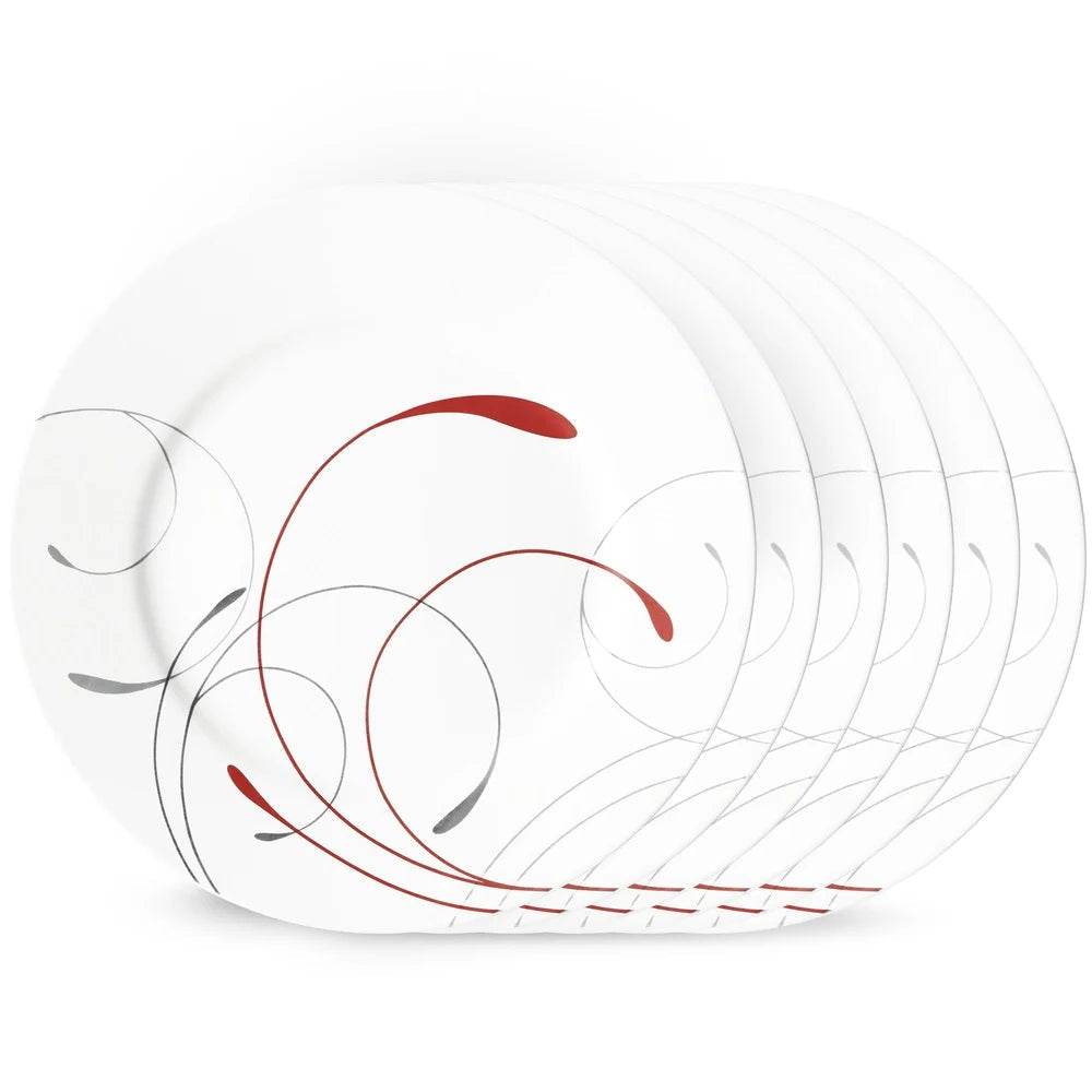 8.5 Inch Glass Salad Plate Set of 6 Durable Stackable Microwave Dishwasher Safe