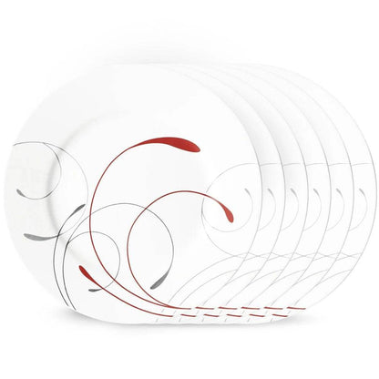 8.5 Inch Glass Salad Plate Set of 6 Durable Stackable Microwave Dishwasher Safe