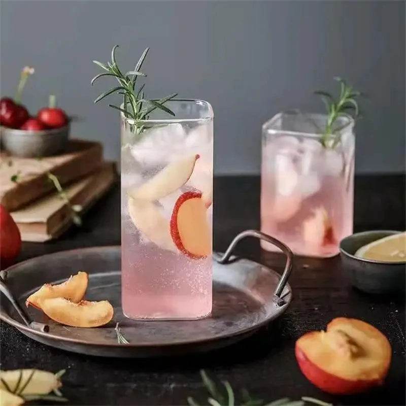 1PCS Creative Thin Highball Glasses Square Glass Transparent - Loft&Timber