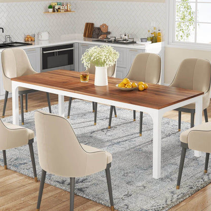 Tribesigns Dining Table for 6-8 People, 200cm - Loft&Timber