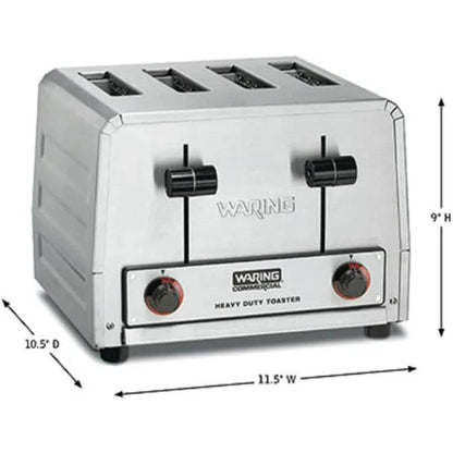 Waring Commercial 4-Slice Heavy Duty Commercial Pop-Up Toaster, 120V - Loft&Timber