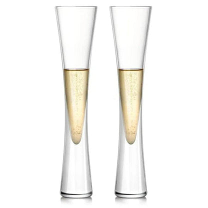 Hand Blown Clear Crystal Champagne Flute Glasses - Loft&Timber