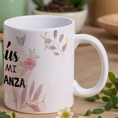 Jesus Es Mi Esperanza Ceramic Coffee Mug Bible Verse Mugs Coffee Cups, 330ml Cute Glass Cup - Loft&Timber