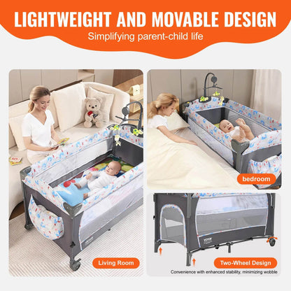 SucceBuy Baby Bassinet 77 pounds Load Capacity - Loft&Timber