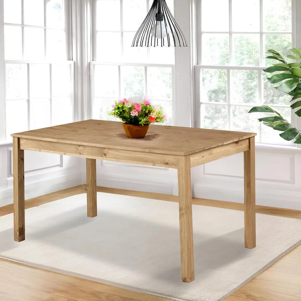 Dining Table Solid Wood 59.06" W, 29.53" D, 29" - Loft&Timber